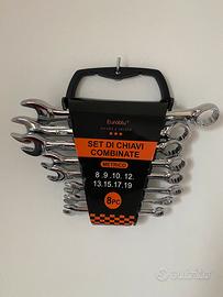 Set chiavi combinate metrico 8 pz di ferro nuova
