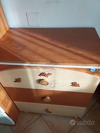 Cassettiera con fasciatoio