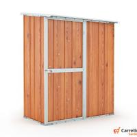 Casetta box giardino Acciaio 155x100 fin legno