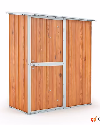 Casetta box giardino Acciaio 155x100 fin legno