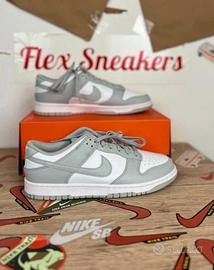 Nike Dunk Low 40.5 Grigio e Bianco Nuove