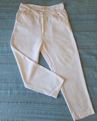 Pantaloni bianchi Camomilla in Lino