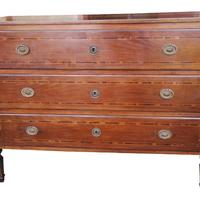 Cassettone Luigi XVI Emiliano intarsiato Rolo