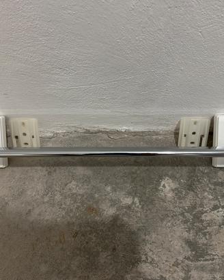 Portasciugamani a Parete Bianco e Cromato bagno