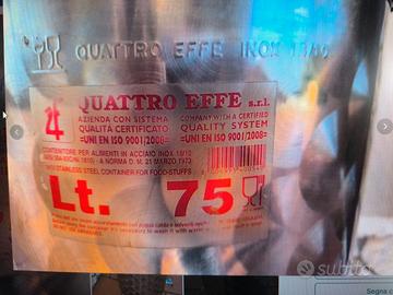 Serbatoio/Contenitore acciaio inox 18/10