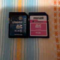 Memory card SD HC da 4GB e 8GB 