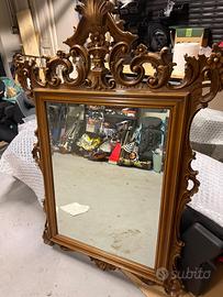 Specchio antico legno massiccio