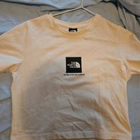 The north face maglietta Crop M bianca elasticizza