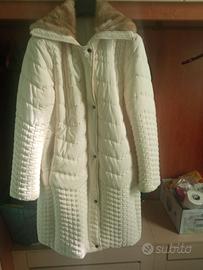 giacca lunga piumino donna bianco