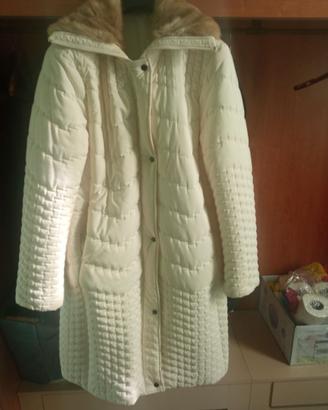 giacca lunga piumino donna bianco