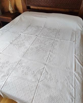 Coperta bianca matrimoniale vintage  Shabby Chic 