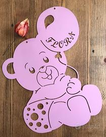 Orsetto nome a scelta Ferro-Pittura Acrilica