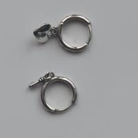 orecchini  cuore e chiave in argento 