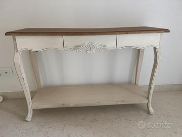 Tavolo ingresso consolle shabby chic legno