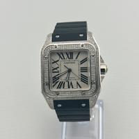 Cartier santos 100 xl diamanti ref.2656