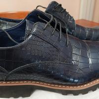 SCARPE STILE CROCODILE BLUE NAVI PELLE Mis. 42