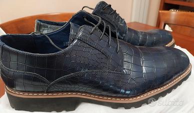 SCARPE STILE CROCODILE BLUE NAVI PELLE Mis. 42