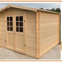 Casetta legno gazebo Smeraldo 3x3 34 mm con guaina