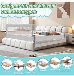 Sponde di protezione per letto, 3 pezzi