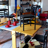 Modernariato tavolo con 4 sedie