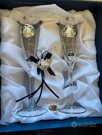 coppia bicchieri flut 25mo anniversario