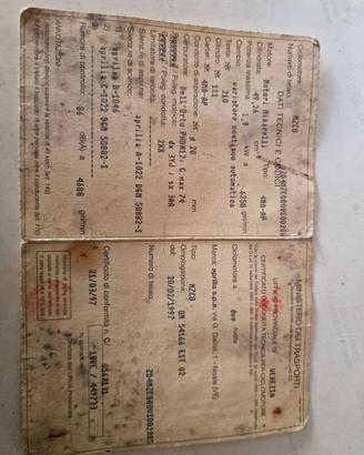documenti motociclo