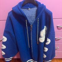 Felpa blu donna
