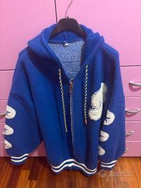 Felpa blu donna