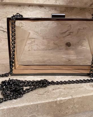 Pochette in vetro e metallo