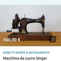 Macchina da cucire antiquariato singer