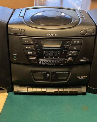 Stereo SONY CFD-ZW16 con casse vintage funzionante