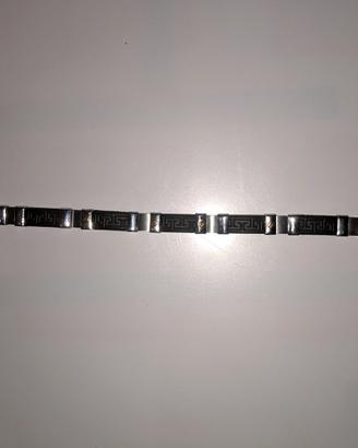 Bracciale uomo acciaio e caucciù "Strong" 