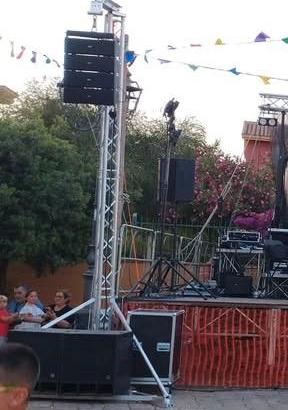 2 Torri Trabes lift 4/4,5 m per line array