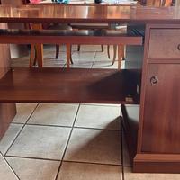 Scrivania PC legno ciliegio impiallacciato