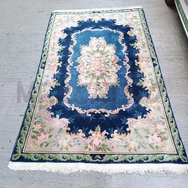 TAPPETO CINA 248 X 152 BLU FIORI ROSA