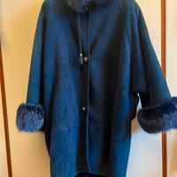 Cappotto di montone bluette