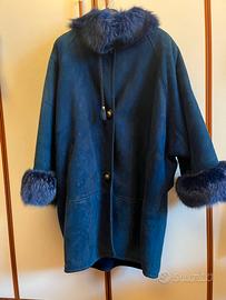 Cappotto di montone bluette