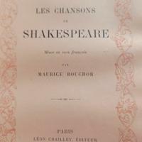 Libro antico 1896 – Shakespeare in versi francesi 