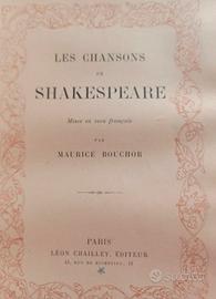 Libro antico 1896 – Shakespeare in versi francesi 