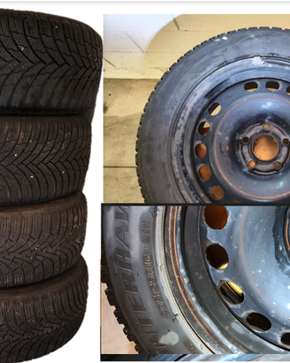 4 ruote con Gomme invernali firestone 205/55/ R16