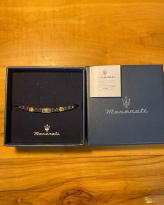Bracciale Maserati Uomo Ceramica Nera e Oro Rosa