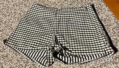 GUESS Shorts Donna Tg 38-Quadretti B/N