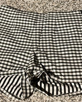GUESS Shorts Donna Tg 38-Quadretti B/N
