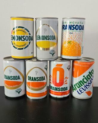 Lotto 7 Lattine Vintage Oransoda, Lemonsoda