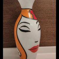 Rosenthal Pop Art Large Glass Vase FACE TO FACE Se
