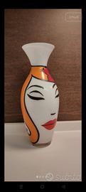 Rosenthal Pop Art Large Glass Vase FACE TO FACE Se