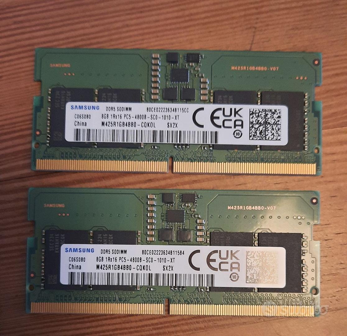 RAM Samsung DDR5 16GB (2x8GB) 4800MHz SODIMM - Informatica In vendita a ...