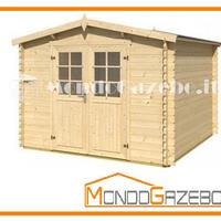 Casetta portattrezzi legno 3x3 Mod. Smeraldo 34mm