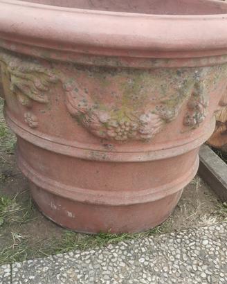 3 vasi terracotta per fiori
