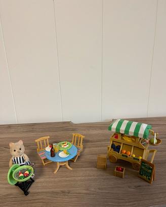 Lotto Sylvanian Families: Chiosco Frutta +Barbecue